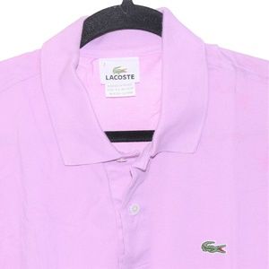 Lacoste 7 Purple Short Sleeve Polo Shirt